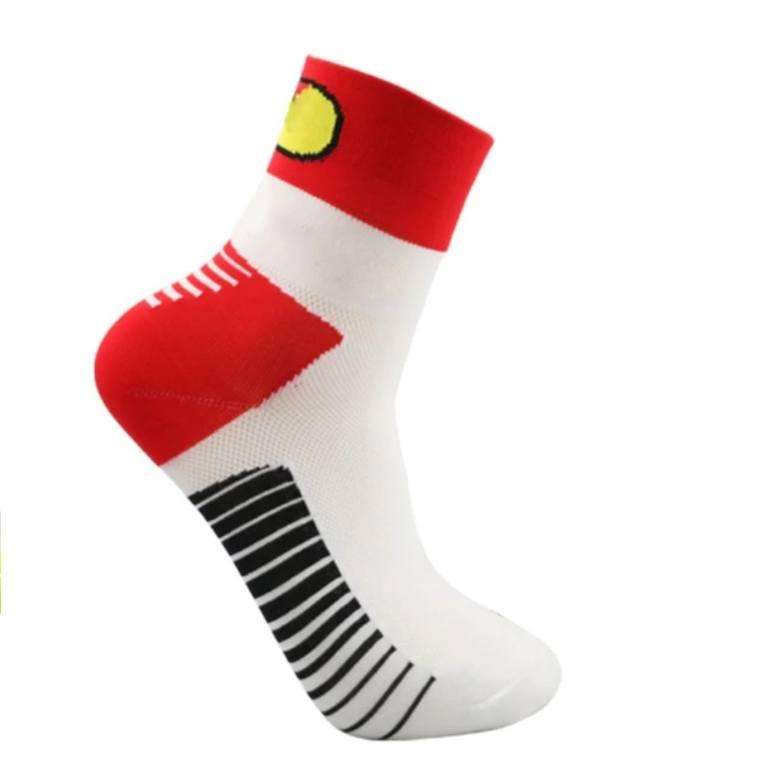 Велосипедні шкарпетки Aolikes 36-40 Біло-червоний із чорним