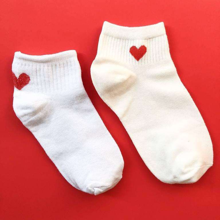 Шкарпетки жіночі Закохана пара 35-38 2 пари Білий з принтом