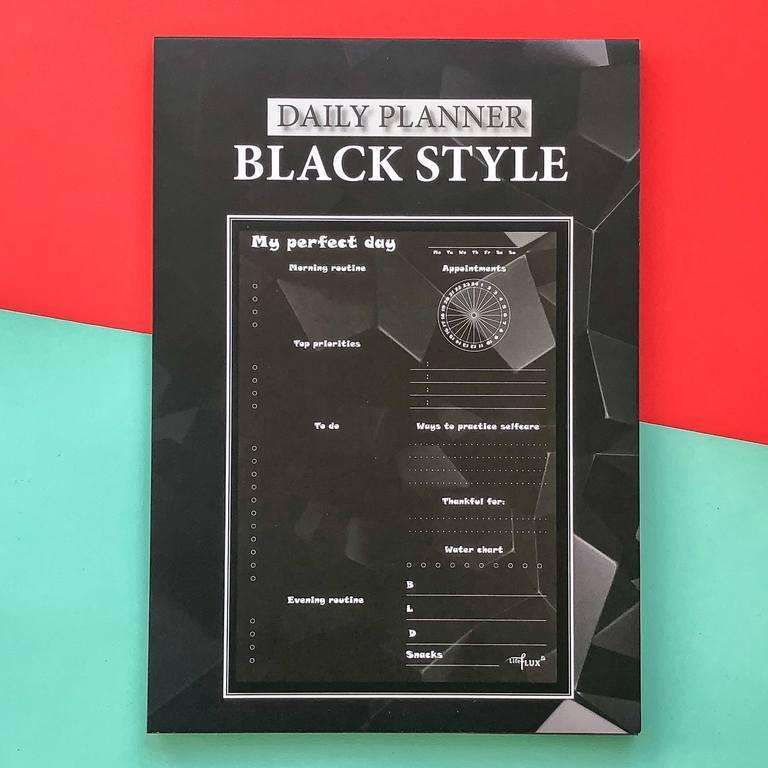 УЦІНКА Щоденник з відривними листами Daily My perfect day На Чорному стилі LifeFLUX А5 62 листи Чорний