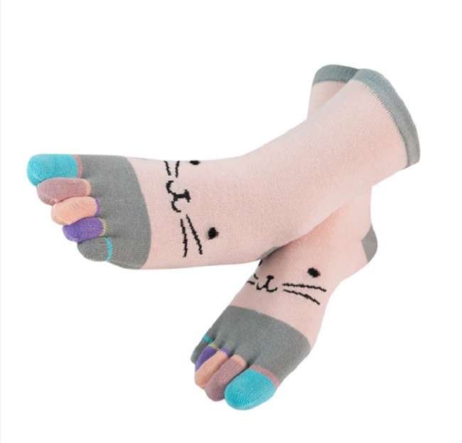 Шкарпетки з пальцями Щаслива Кішка JOKEJOLLY 36-39 Рожевий