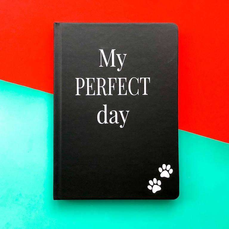 Планер щоденник з котом Хвіст та Вуса Diary My perfect day недатована російська мова Чорний