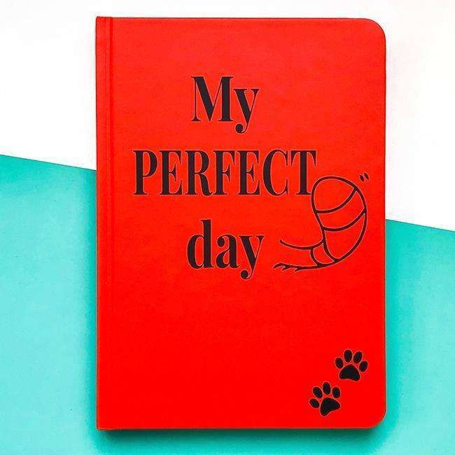 Щоденник планер з котом Хвіст та Вуса My perfect day недатований російська мова Червоний