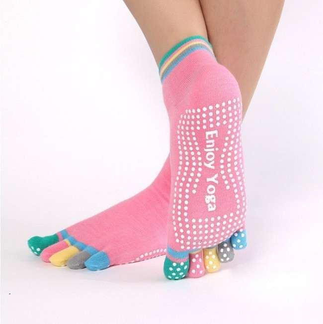 Шкарпетки для йоги Enjoy Yoga YOMER 34-38 Рожевий