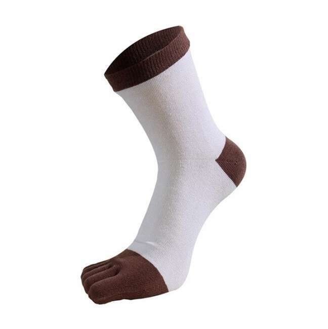 Шкарпетки з пальцями VERIDICAL 41-44 Біло-кавовий