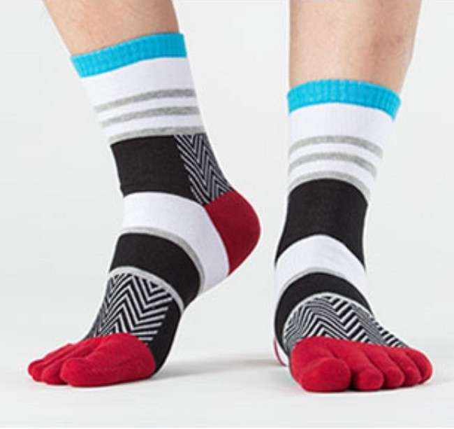 Шкарпетки з пальцями чоловічі Червоний слід JAMMZA 42-45
