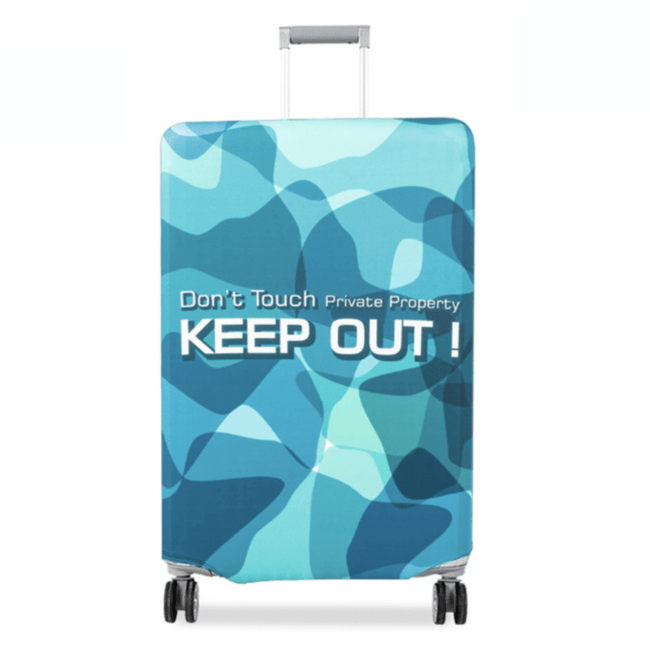 Чохол для чемодану з написом KEEP OUT L CooLost Бірюзовий