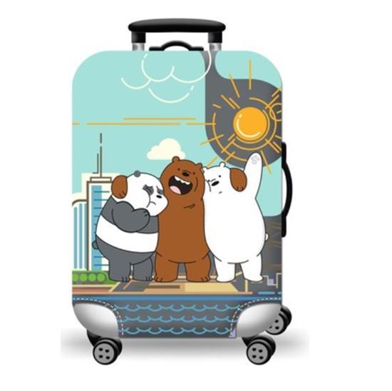 Чохол для валізи Ведмедики на відпочинку RunningTiger S бірюзовий