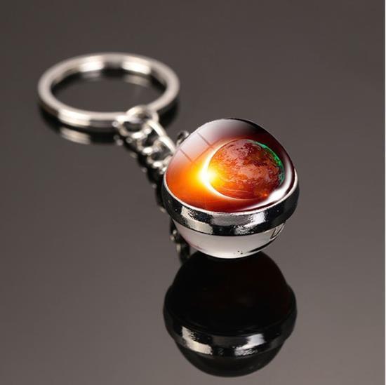 Брелок до ключів Сонячне затемнення з металевим ланцюжком 3D Torankusu