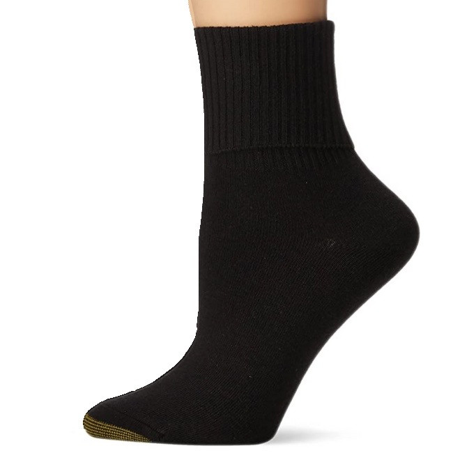 Жіночі шкарпетки класичні із поворотною манжетою Gold Toe 36-40 чорний
