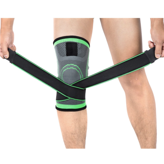 Компресійний наколінник Бандаж колінного суглоба Jljulong розмір XL Зелений