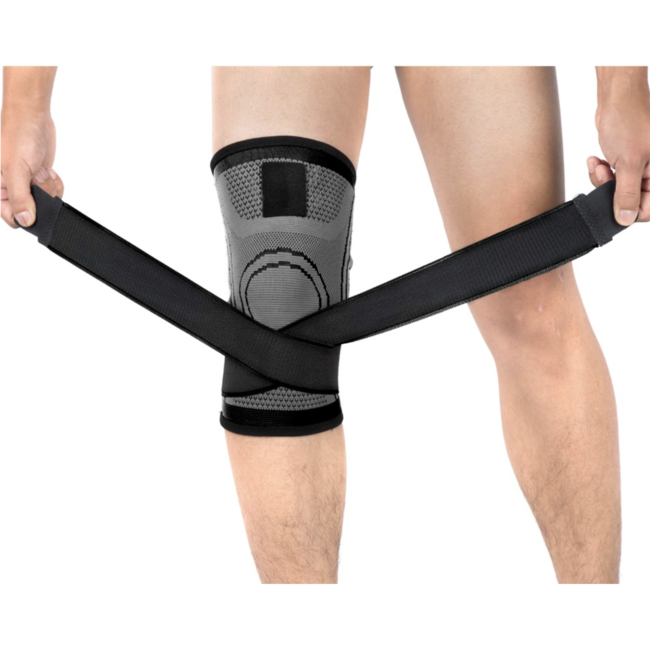 Компресійний наколінник Бандаж колінного суглоба Jljulong розмір L Чорний