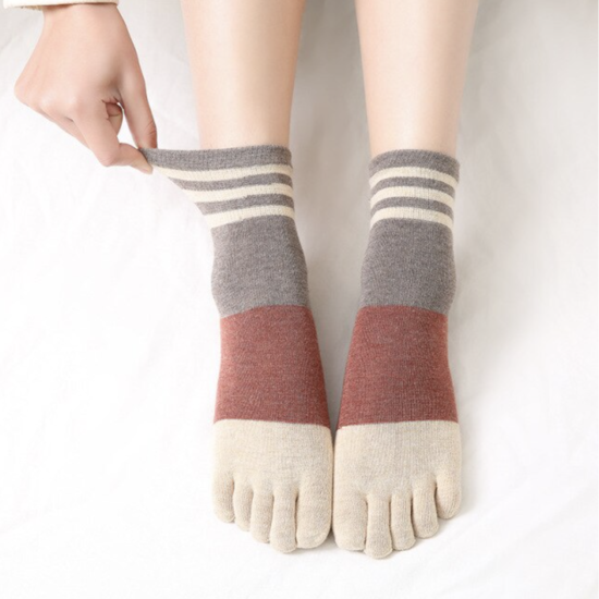 Шкарпетки з пальцями Ноубл Coco Lauderly 36-40 коричневий