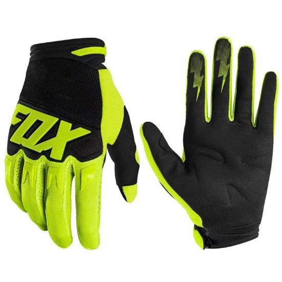 Велоперчатки з пальцями та захистом Dirtpaw FOX М флуоресцентний зелений