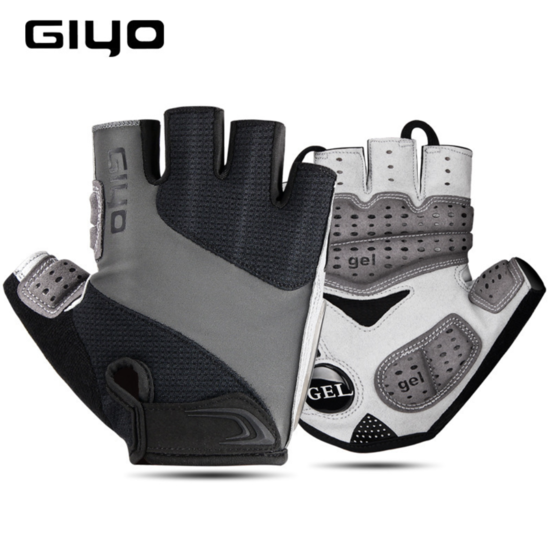 Велоперчатки без пальців GIYO S чорно-сірий