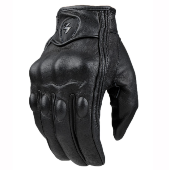 Мотоциклетні рукавички шкіряні із захистом кісточок UPC М чорний