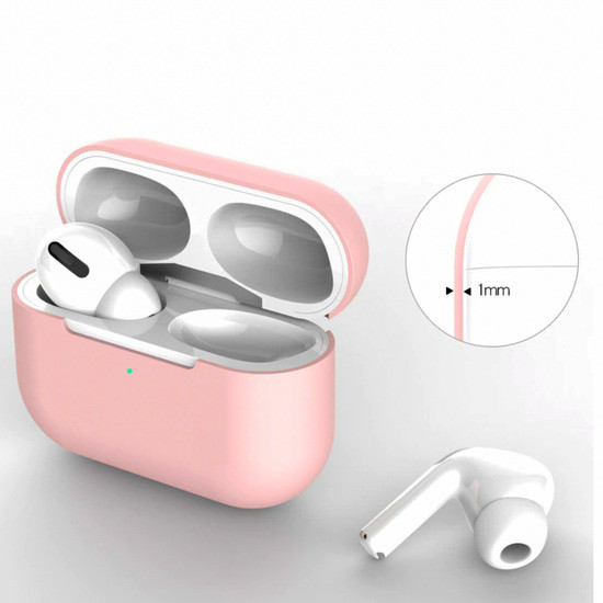 Силіконовий чохол для навушників AirPods Pro CASPTM силіконовий рожевий