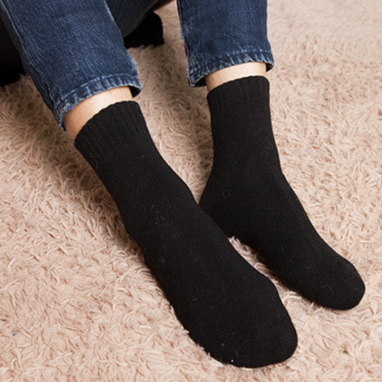 Вовняні шкарпетки теплі СХ 37-42 стовщені чорний