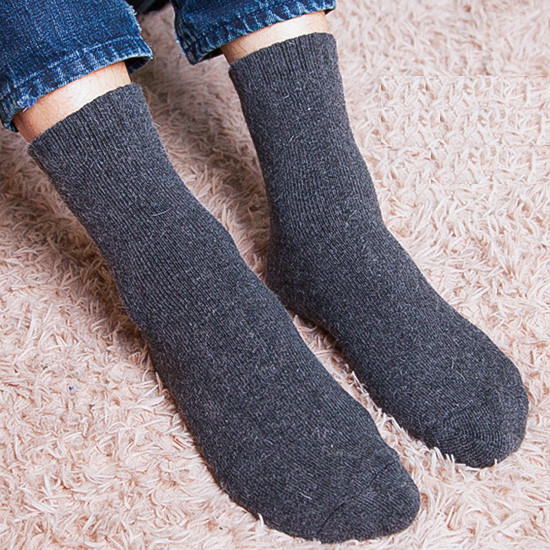 Вовняні шкарпетки теплі СХ 37-42 потовщені темно-сірий