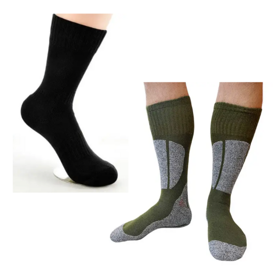Набір трекінгових шкарпеток теплих армійських Walking Mountain 42-45 хакі