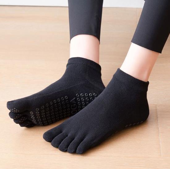 Шкарпетки для Йоги П’ять Пальців Tazk 39-42 Антиковзна Підошва чорний