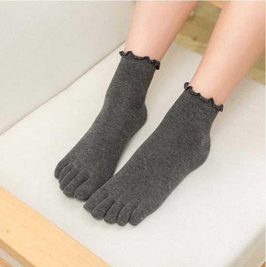 Шкарпетки з пальцями з рюшами Джентл Coco Lauderly 36-40 темно-сірий