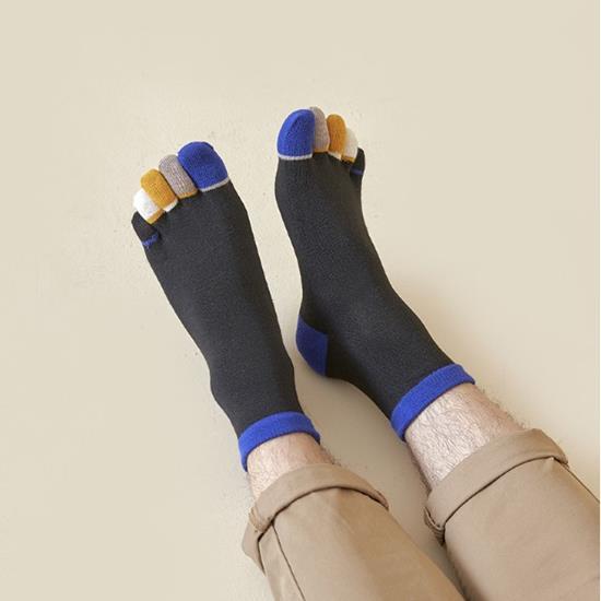 Шкарпетки на кожен палець П’ятірка VERIDICAL 42-45 Чорний з кольоровими пальцями