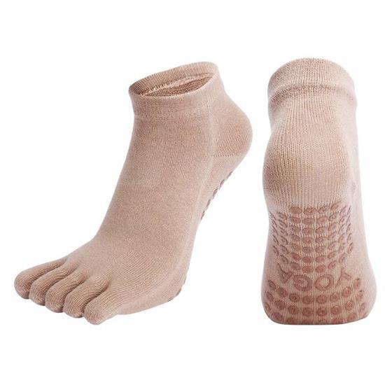 Шкарпетки для Йоги П’ять Пальців Tazk 39-42 Антиковзна Підошва бежевий