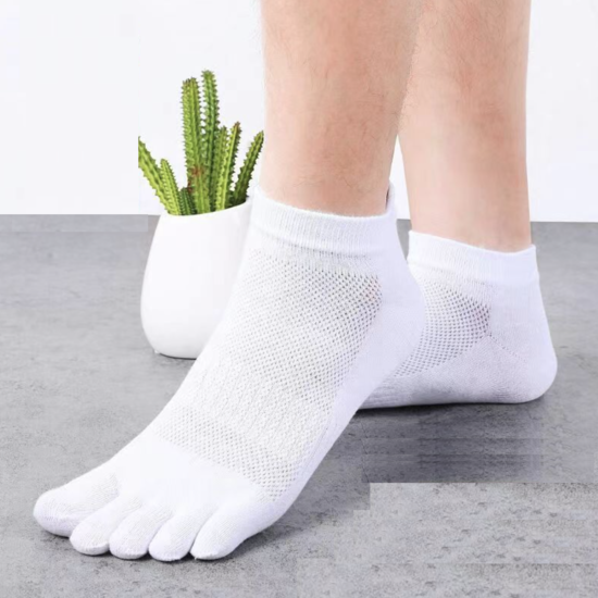 Шкарпетки низькі з пальцями чоловічі Dizer Socks 40-43 білий