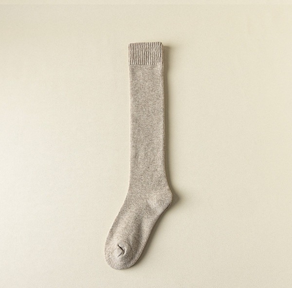 Жіночі високі вовняні шкарпетки теплі YIBATE 36-42 бежевий