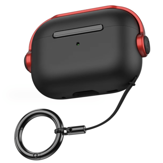 Чохол на навушники AirPods Pro Headset CASPTM з карабіном червоний