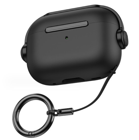 Чохол на навушники AirPods Pro Headset CASPTM з карабіном чорний