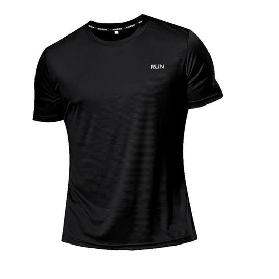 Чорна спортивна футболка RUN M Mieyco чорний