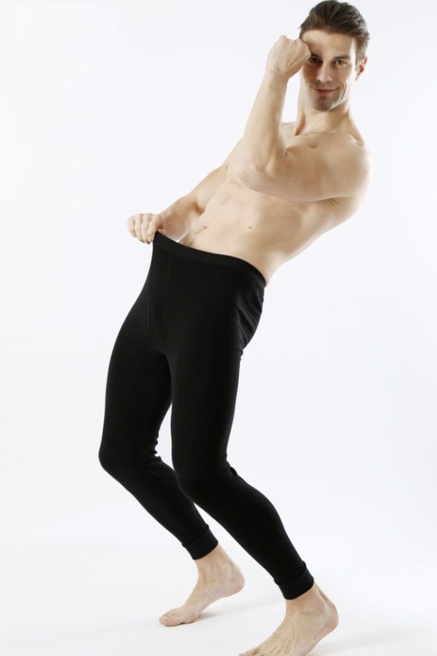 Чоловічі бавовняні кальсони ComfortFit Jing чорний L