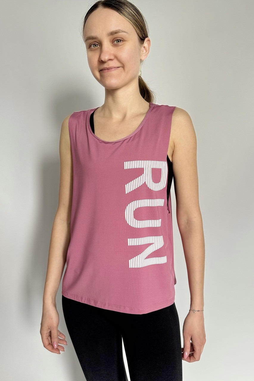 Майка спортивна жіноча RUN Apmi рожевий