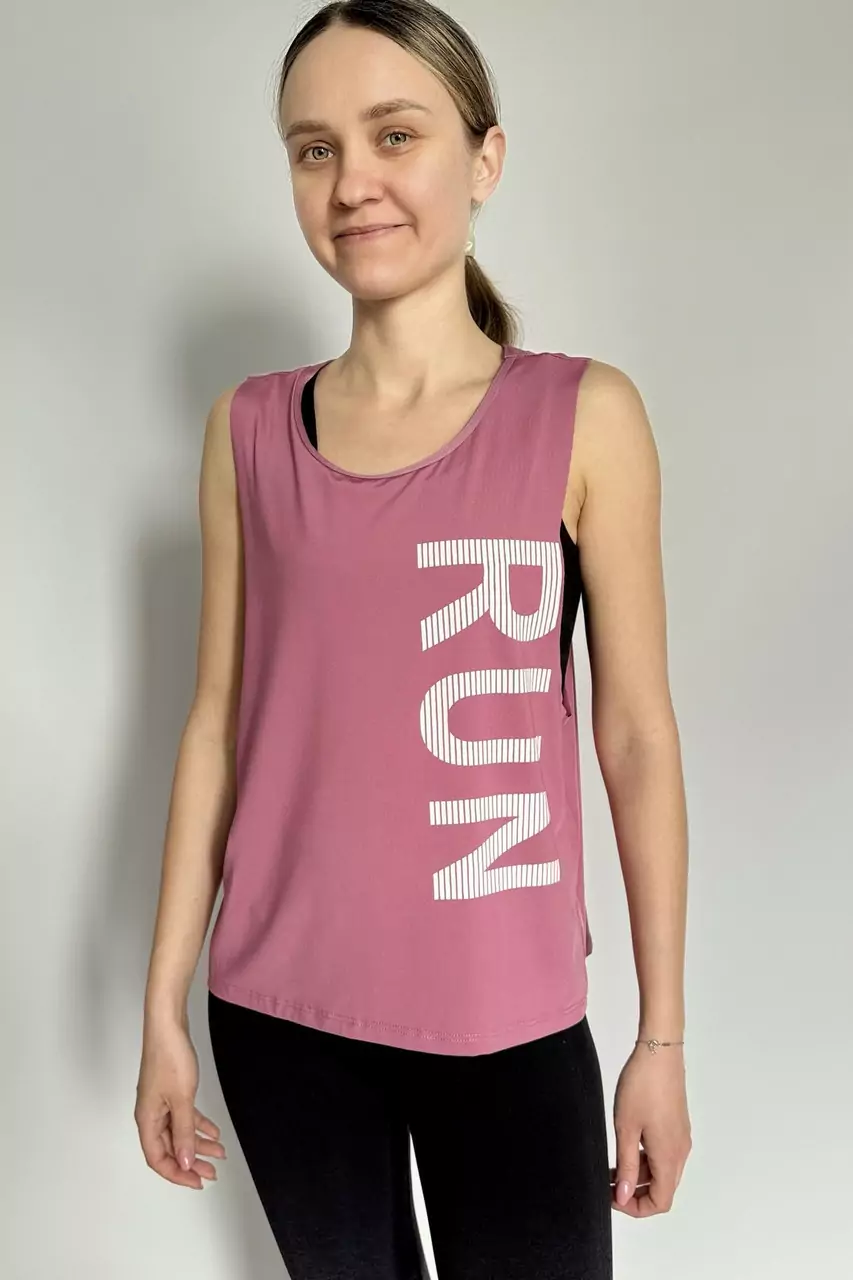 Майка спортивна жіноча RUN Apmi рожевий