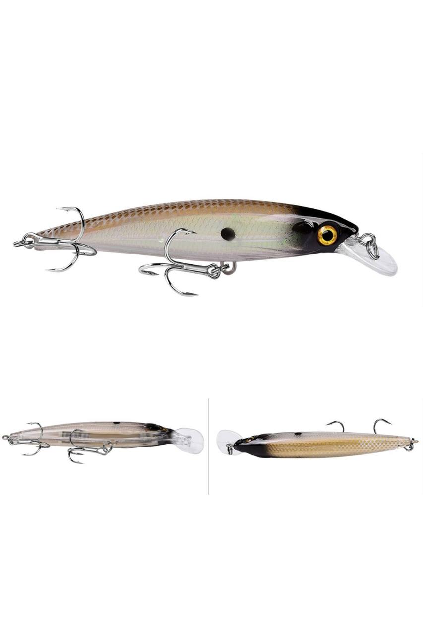 Воблер плавальний Floating Minnow Lure 13,4 г 110 мм заглиблення 60-180 см Proberos коричнево-білий