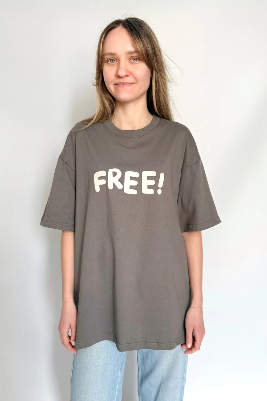 Футболка бавовняна жіноча Free Apmi сірий